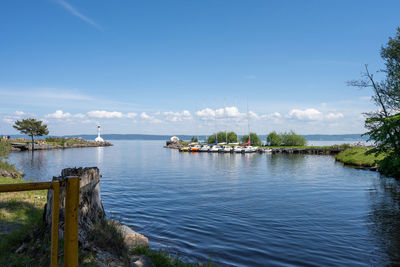 Scenic view of river against sky