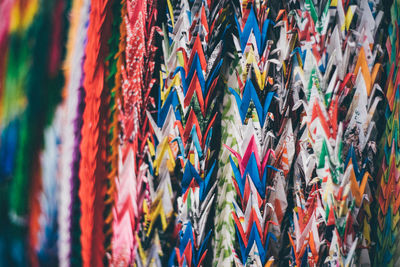 Close-up of multi colored hanging light