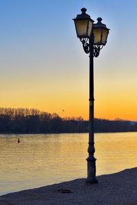 Sunset at river rhine in eltville, germany