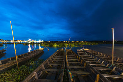 View of pier on sea