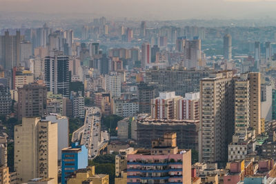 Aerial view of buildings in city