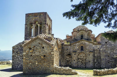 Low angle view of old building against sky