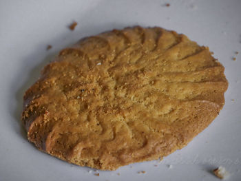 Close-up of bread in plate