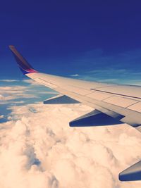 Cropped image of airplane wing