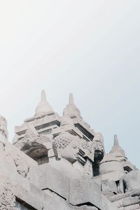 Low angle view of building against clear sky
