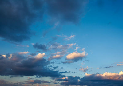 Low angle view of clouds in sky