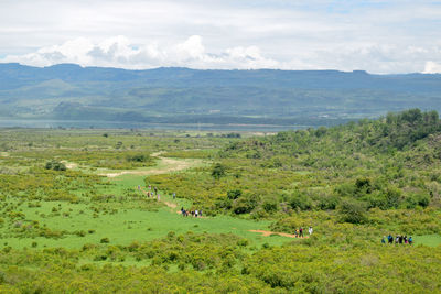 Scenic view of field against sky, lake elementaita, naivasha, kenya 