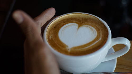 Coffee cup on table