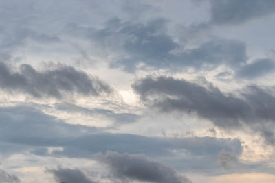 Low angle view of clouds in sky