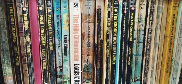 Full frame shot of books