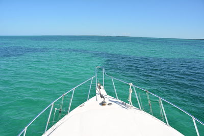 Scenic view of sea against blue sky