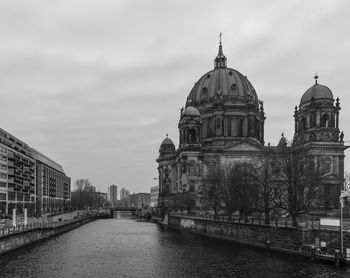 View of cathedral in city against sky