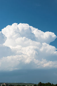 Scenic view of clouds against blue sky