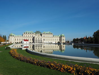 View of castle against blue sky