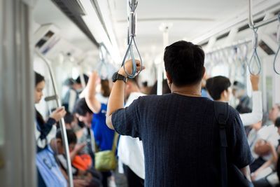 People in train