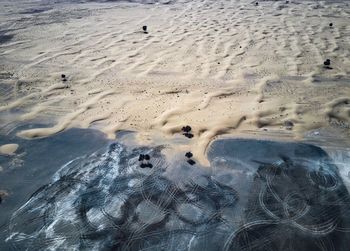 Close-up of sand on beach