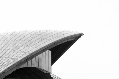 Low angle view of bridge against clear sky
