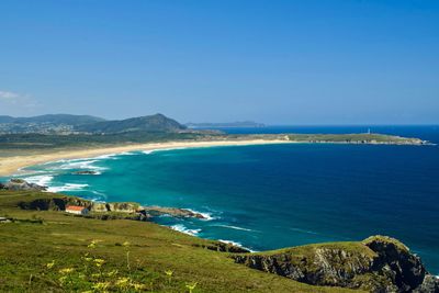 Panoramic beach view from galicia, spain.