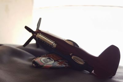 Close-up of toy on table