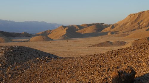 Scenic view of desert against sky