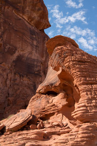 Red rocky cliff