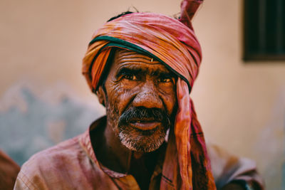 Portrait of man wearing hat outdoors