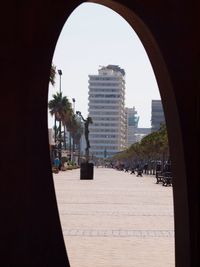 View of building in city