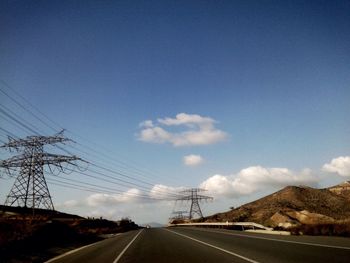 Country road along landscape