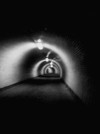 View of illuminated tunnel