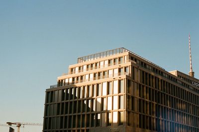 Low angle view of building against clear sky