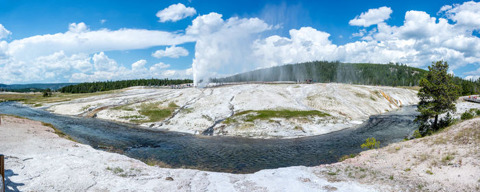 Panoramic view of landscape against sky