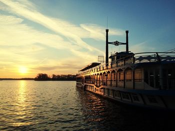 Sunset and steamboat