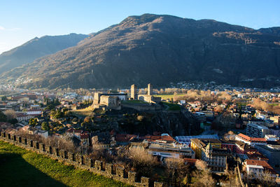 High angle view of cityscape