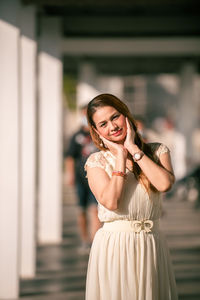 Portrait of a smiling young woman