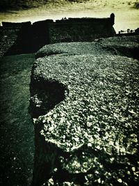 View of stone wall