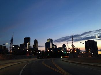 City street against sky