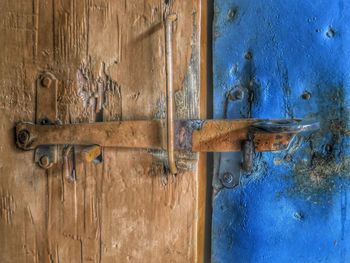 Close-up of wooden door