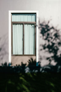 Close-up of window of building