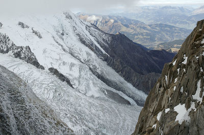 Scenic view of snowcapped mountains