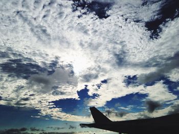 Low angle view of cloudy sky