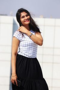 Portrait of a smiling young woman