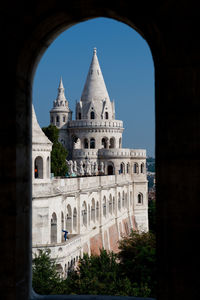 View of historic building against clear sky