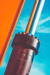 Low angle view of ship against sky