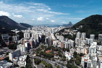 Aerial view of rio de janeiro city, brazil.
