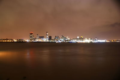 City skyline at night