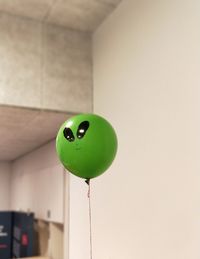 Close-up of green balloons