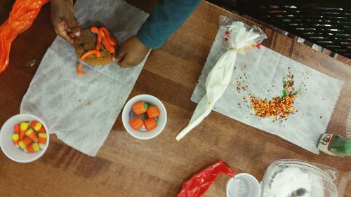 Close-up of food on table