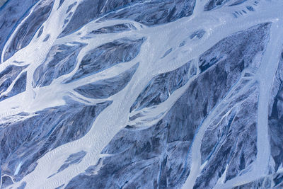 Full frame shot of snow covered mountain