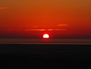 Close-up of illuminated orange sky