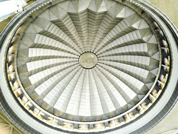 Low angle view of spiral staircase